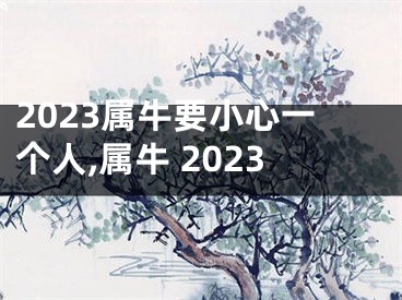 2023属牛要小心一个人,属牛 2023