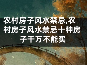 农村房子风水禁忌,农村房子风水禁忌十种房子千万不能买