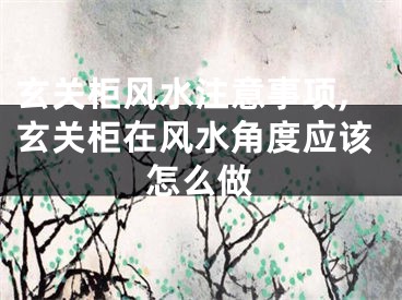 玄关柜风水注意事项,玄关柜在风水角度应该怎么做