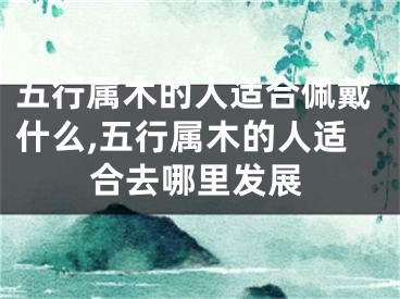 五行属木的人适合佩戴什么,五行属木的人适合去哪里发展