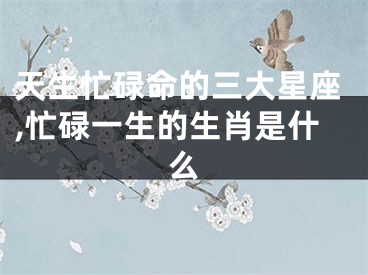 天生忙碌命的三大星座,忙碌一生的生肖是什么