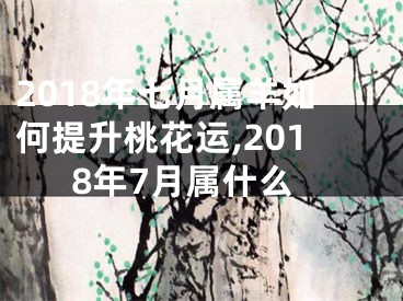 2018年七月属羊如何提升桃花运,2018年7月属什么