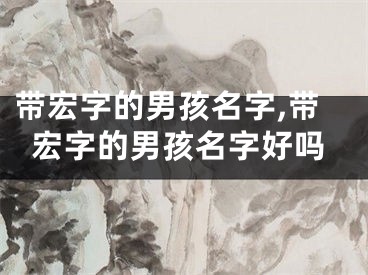 带宏字的男孩名字,带宏字的男孩名字好吗