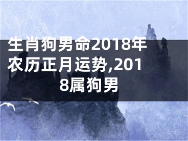 生肖狗男命2018年农历正月运势,2018属狗男