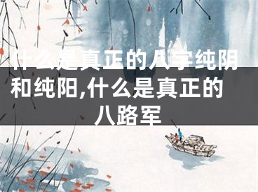 什么是真正的八字纯阴和纯阳,什么是真正的八路军