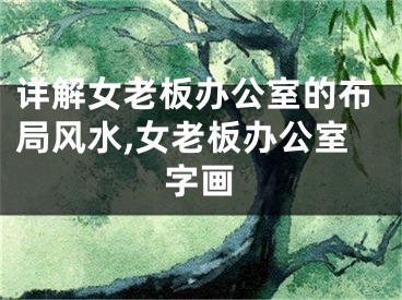 详解女老板办公室的布局风水,女老板办公室字画