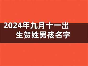 2024年九月十一出生贺姓男孩名字