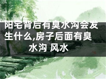 阳宅背后有臭水沟会发生什么,房子后面有臭水沟 风水