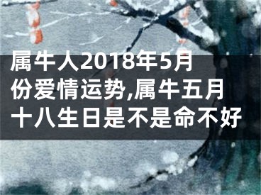 属牛人2018年5月份爱情运势,属牛五月十八生日是不是命不好