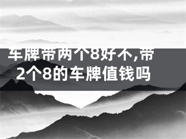 车牌带两个8好不,带2个8的车牌值钱吗