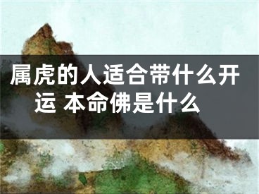 属虎的人适合带什么开运 本命佛是什么