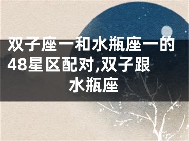 双子座一和水瓶座一的48星区配对,双子跟水瓶座