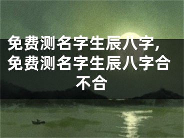 免费测名字生辰八字,免费测名字生辰八字合不合