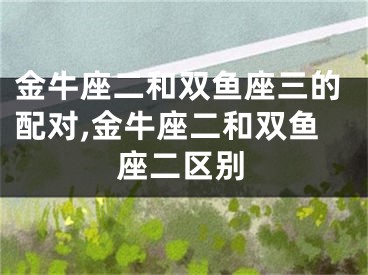 金牛座二和双鱼座三的配对,金牛座二和双鱼座二区别
