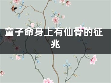 童子命身上有仙骨的征兆