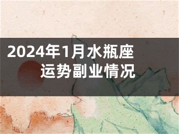2024年1月水瓶座运势副业情况