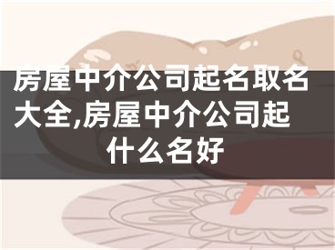 房屋中介公司起名取名大全,房屋中介公司起什么名好