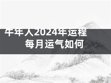 牛年人2024年运程每月运气如何