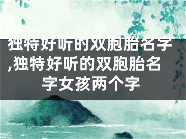独特好听的双胞胎名字,独特好听的双胞胎名字女孩两个字