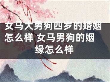 女马大男狗四岁的婚姻怎么样 女马男狗的姻缘怎么样