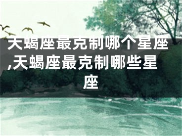 天蝎座最克制哪个星座,天蝎座最克制哪些星座