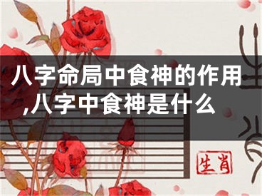 八字命局中食神的作用,八字中食神是什么