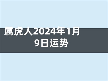 属虎人2024年1月9日运势