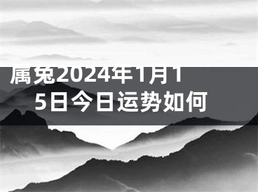 属兔2024年1月15日今日运势如何