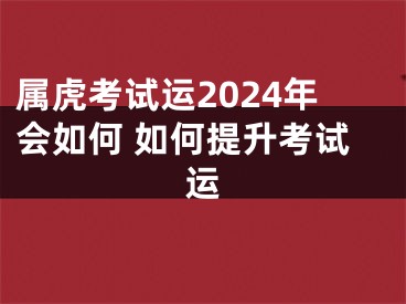 属虎考试运2024年会如何 如何提升考试运