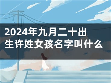 2024年九月二十出生许姓女孩名字叫什么