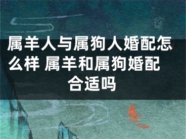 属羊人与属狗人婚配怎么样 属羊和属狗婚配合适吗