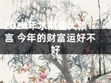 2024年水瓶座大预言 今年的财富运好不好