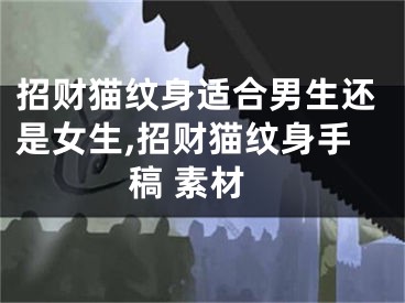 招财猫纹身适合男生还是女生,招财猫纹身手稿 素材