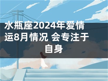 水瓶座2024年爱情运8月情况 会专注于自身
