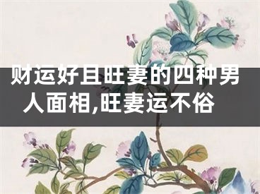 财运好且旺妻的四种男人面相,旺妻运不俗