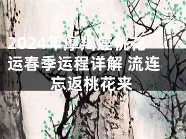 2024年摩羯座桃花运春季运程详解 流连忘返桃花来