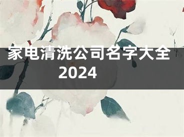 家电清洗公司名字大全2024