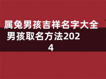属兔男孩吉祥名字大全 男孩取名方法2024