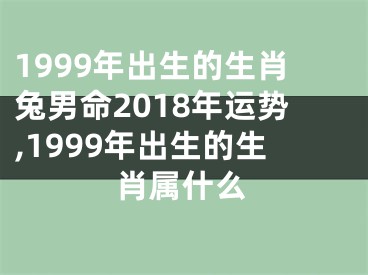 1999年出生的生肖兔男命2018年运势,1999年出生的生肖属什么