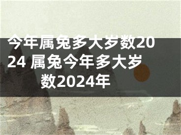 今年属兔多大岁数2024 属兔今年多大岁数2024年