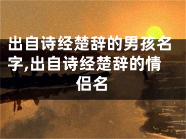 出自诗经楚辞的男孩名字,出自诗经楚辞的情侣名