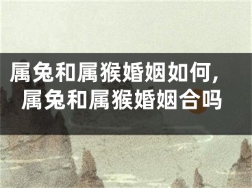 属兔和属猴婚姻如何,属兔和属猴婚姻合吗