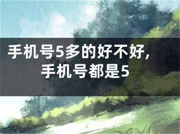 手机号5多的好不好,手机号都是5