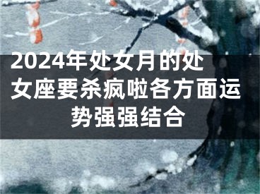 2024年处女月的处女座要杀疯啦各方面运势强强结合