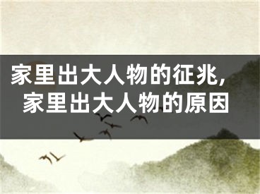 家里出大人物的征兆,家里出大人物的原因