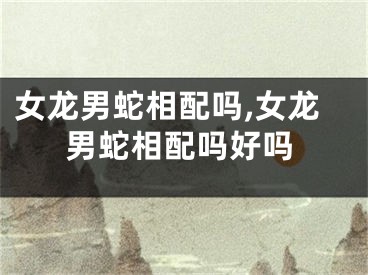 女龙男蛇相配吗,女龙男蛇相配吗好吗