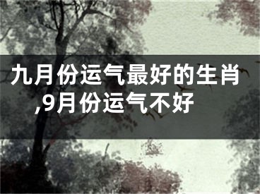 九月份运气最好的生肖,9月份运气不好