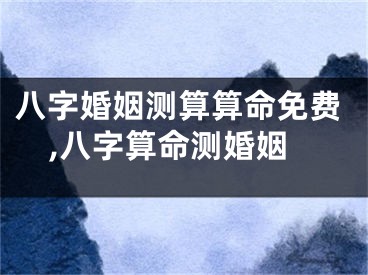 八字婚姻测算算命免费,八字算命测婚姻