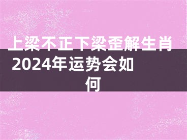 上梁不正下梁歪解生肖 2024年运势会如何