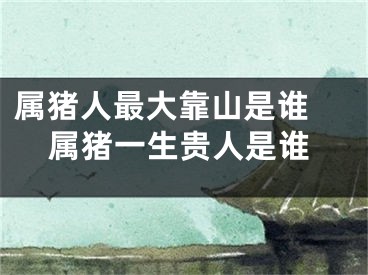 属猪人最大靠山是谁 属猪一生贵人是谁